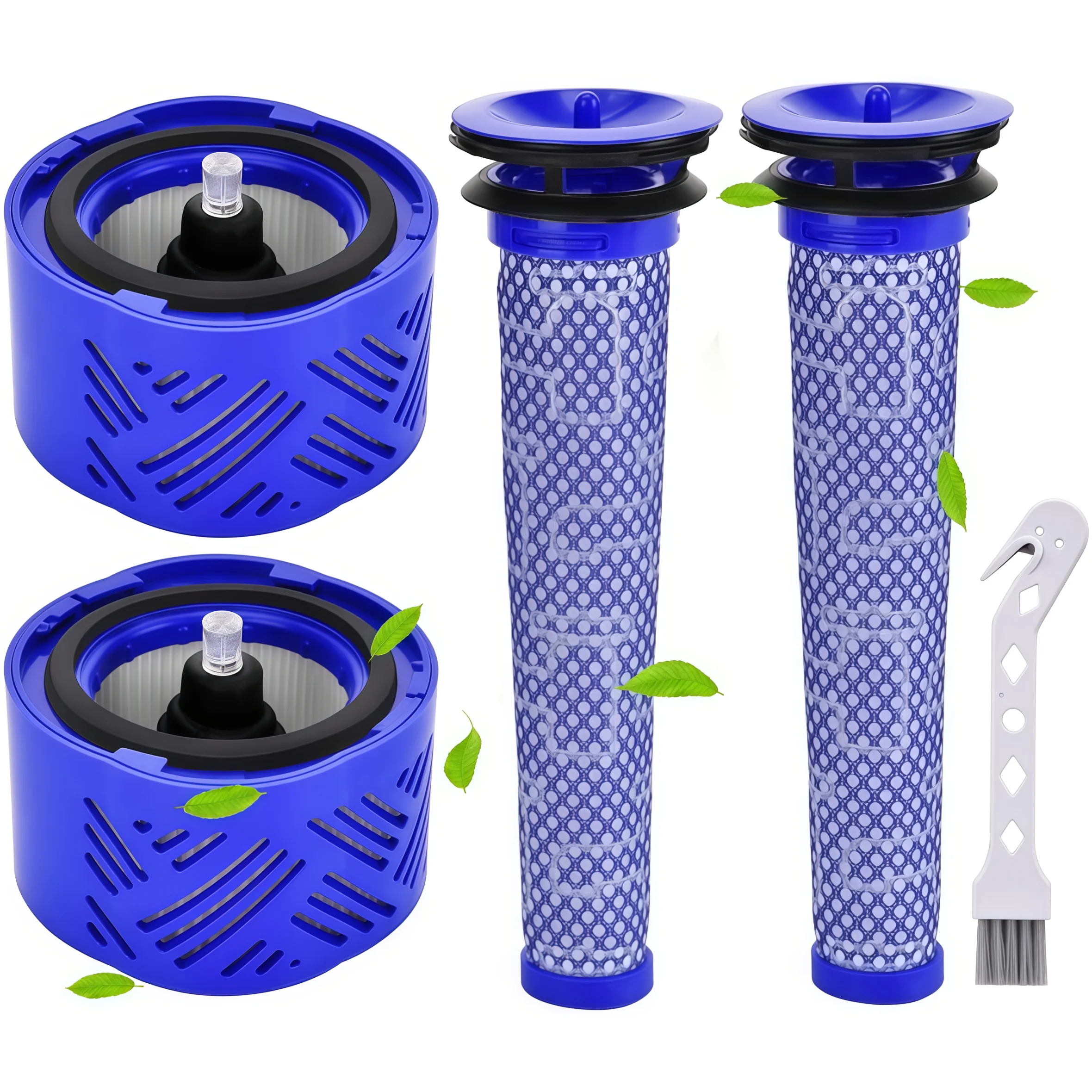 Filtre HEPA V6 pour aspirateur sans fil Dyson V6 Absolute Motorhead, 2 post-filtres, 2 pré-filtres de remplacement avec brosse de nettoyage