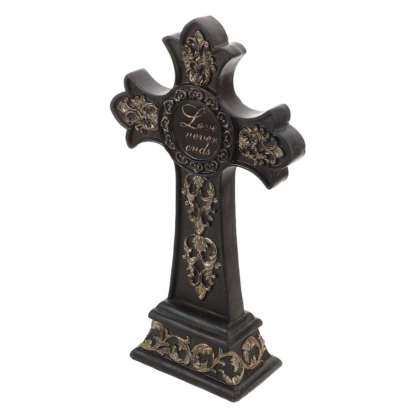

European Style Home Decor Elegant Cross Design Resin Craftsmanship Living Room Accessories Coffee Table Ornaments Nordic Desktop