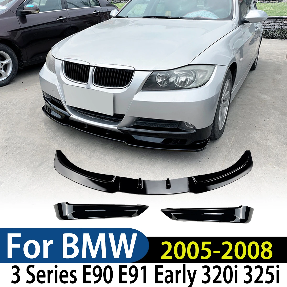 

For BMW 3 Series E90 E91 Early 320i 325i 2005 - 2008 Car Front Bumper Spoiler Lip Splitter Diffuser Auto Accessories Tuning