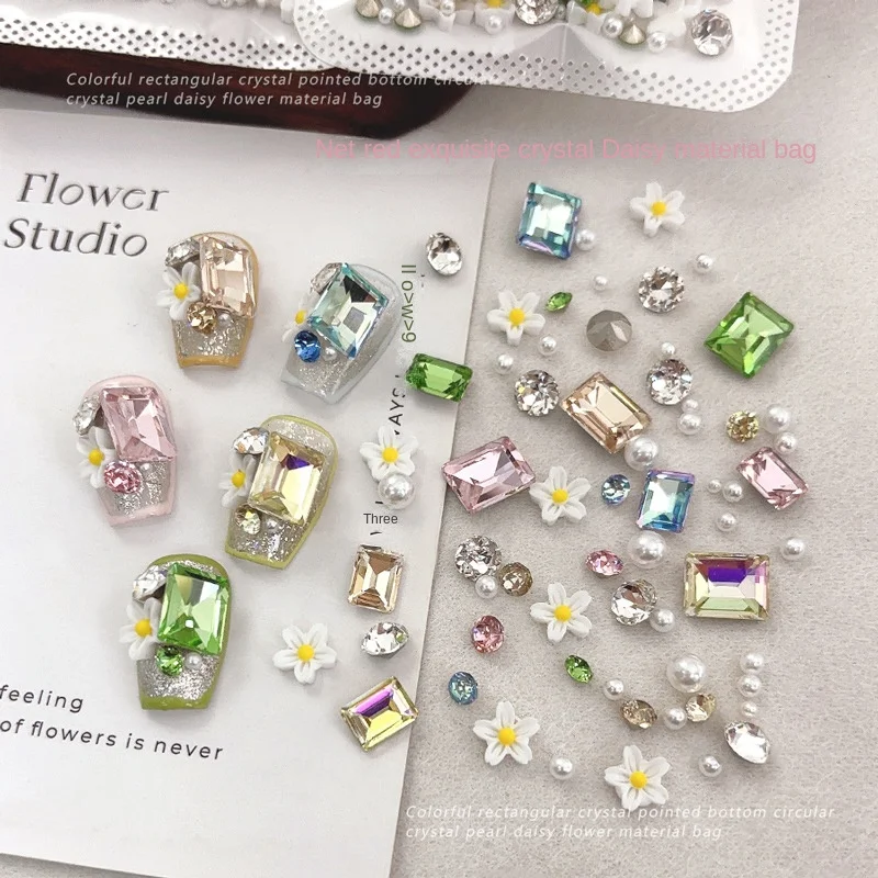 

Pointed-bottom crystal Zircon Cognac Mix Shapes Sharp Diamonds Nail Art Rhinestones Decor Manicure Charms
