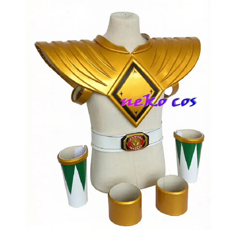 nekocos Kyoryu Sentai Zyuranger Green Stretch Satin Fabric fullset bodysuit mask belt armcover shoes Cosplay Costume Custom Size