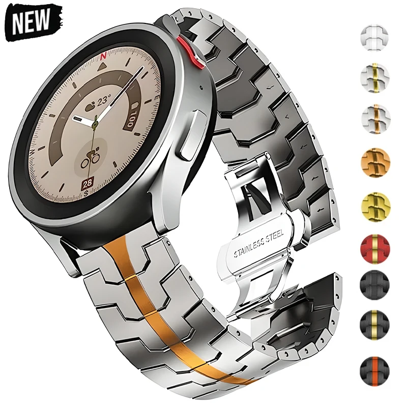 

Luxury Stainless Steel Strap for Amazfit Falcon T-rex Ultra GTR 4 3/3 Pro 2 2e Men Watchband for HUAWEI Watch 4 4 Pro GT3 Pro 46