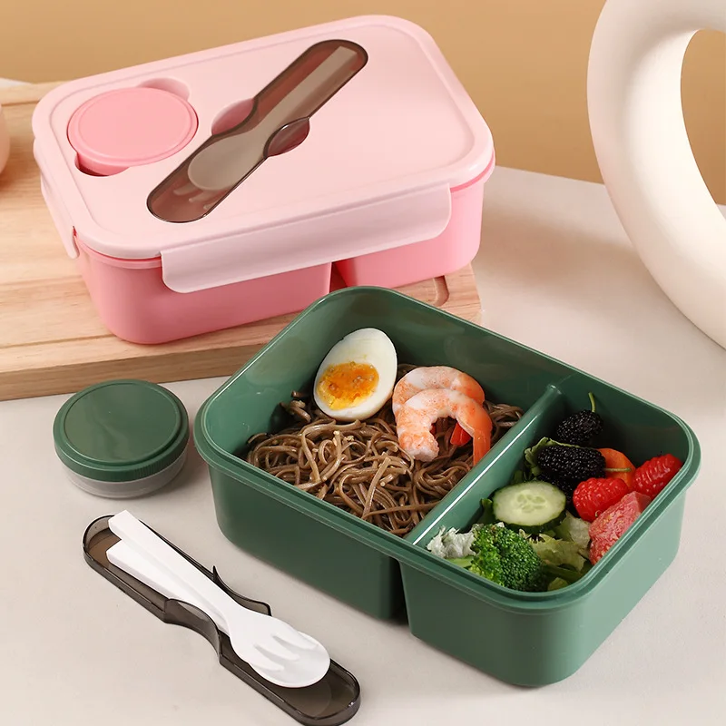 Amazon Bento Box Office Worker Fresh-Keeping Food Box Microwaveable Two Grids Large Capacity Airtight Portable Student Lunch Box