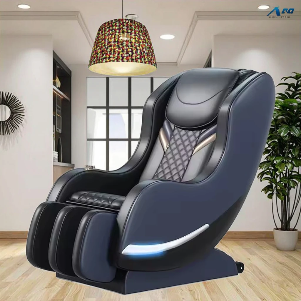 

Luxury 4D Zero Gravity Full Body Multifunctional Electric Massage Chair with Foot Massager Modern Leather Style Wholesale