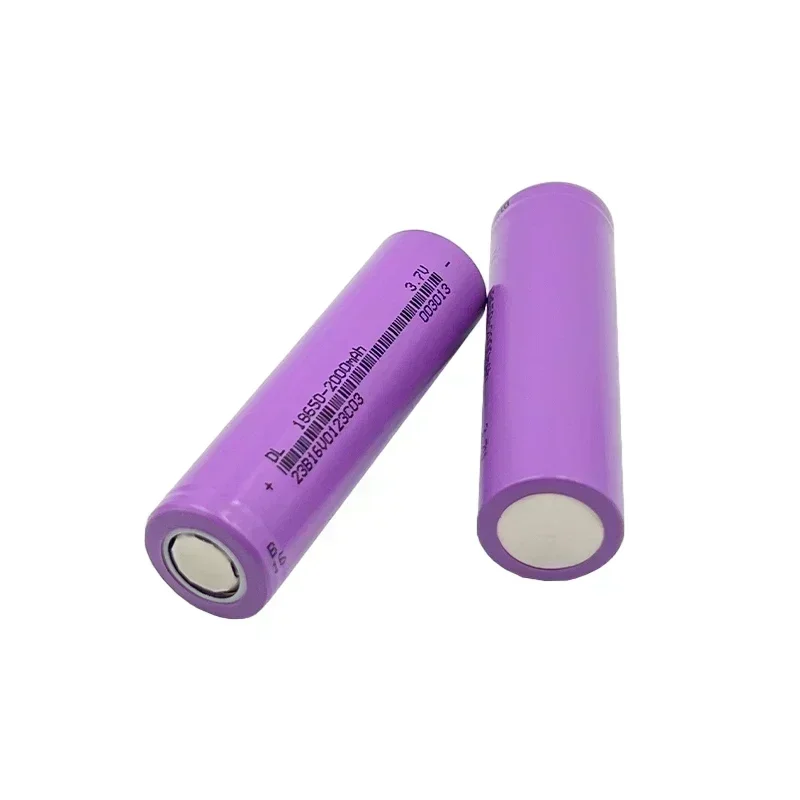 Original 100% 18650 Li-ion rechargeable battery 3.7V 2000mAh 10A discharge for flashlight and power tool screwdriver