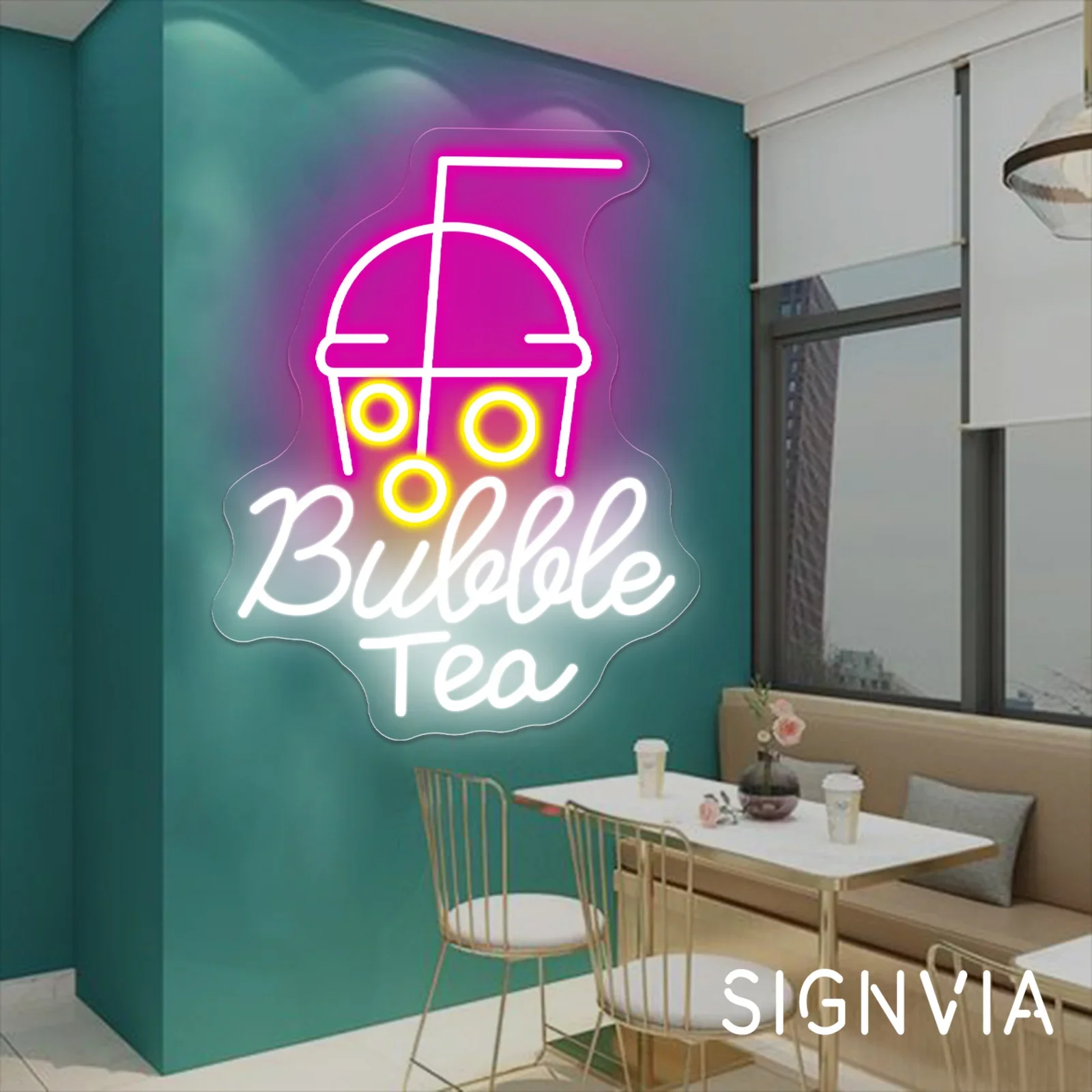 Bubble Tea Neon Sign Led Light Bubble Tea Shop Decoration Room Cafe Restaurant Decor Wall Hanging Welcome Neon Lights LED Signs