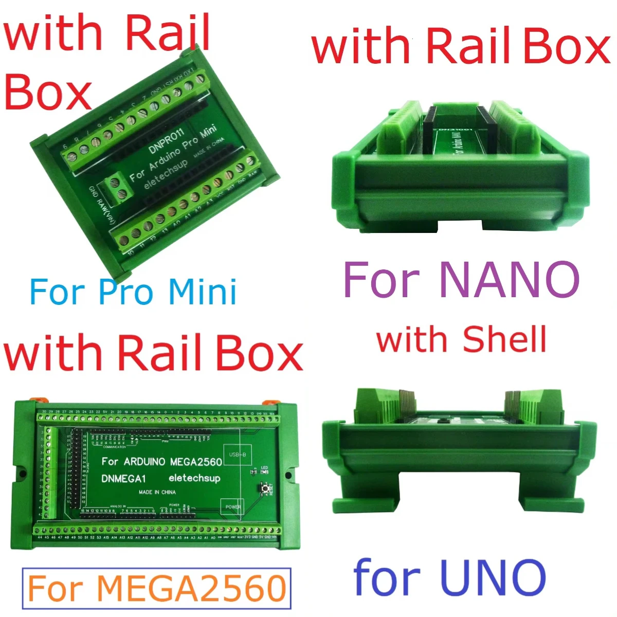 DIN Rail Mount Screw Terminal Block Adapter Module For Arduino UNO/MEGA2560/NANO/Pro Mini Board