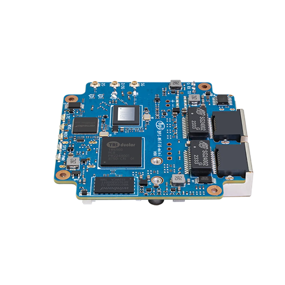 Imagem -03 - Banana pi Bpi-wifi6 Mini Roteador de Código Aberto Tridutor Tr6560 Tr5220 Wifi Soc Dual Core Arm Cortex-a9 1.2g hz Placa de Roteamento Inteligente