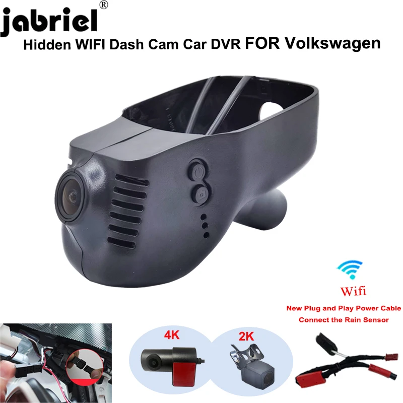 Dash Cam 2K 4K Wifi Car DVR for Volkswagen VW golf Polo Tiguan Passat Touran Jetta Arteon Touareg Multivan Magotan EOS DashCam