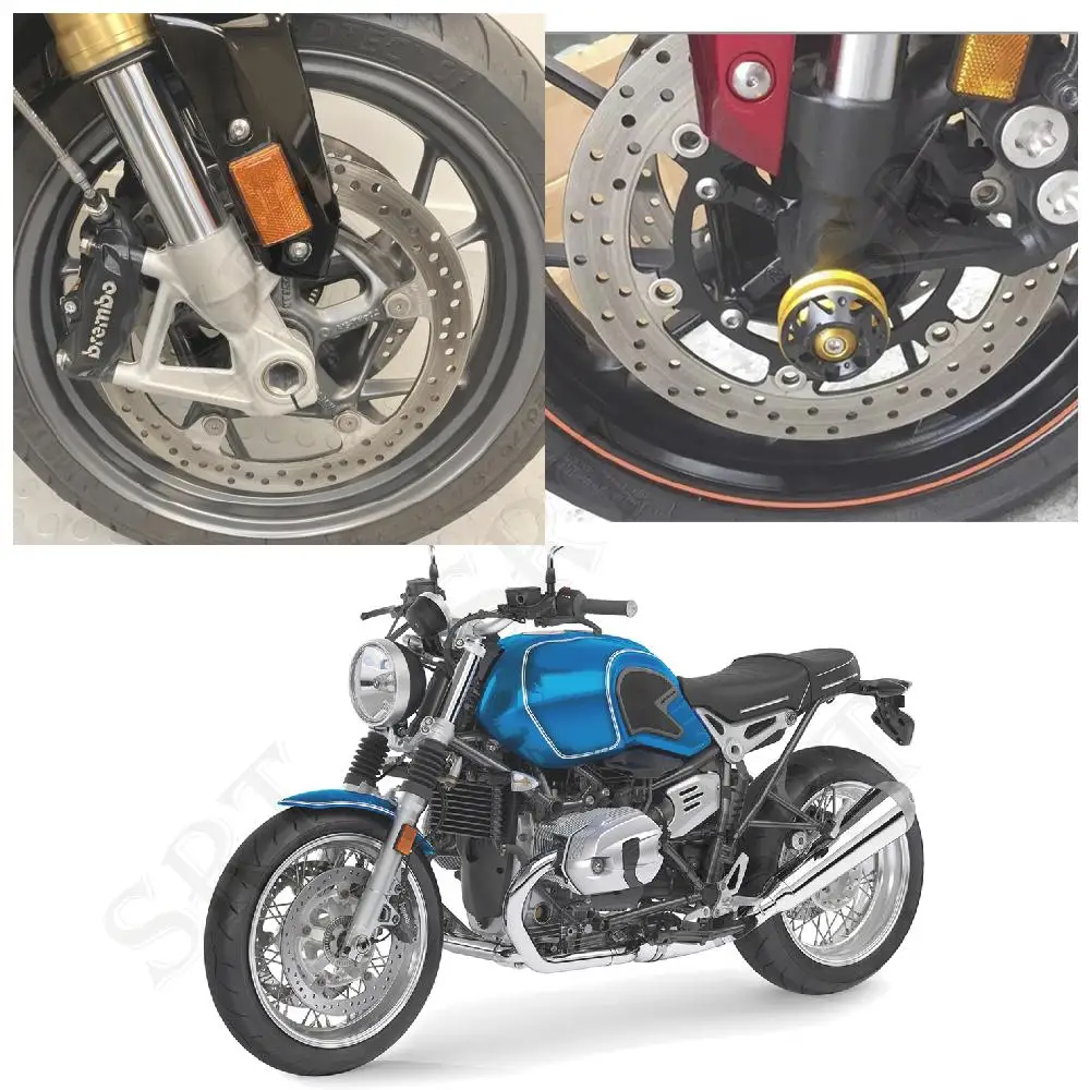Fit For BMW RnineT R9T Pure Scrambler 2017-2023 Motorcycle Accessories Front Wheel Axle Crash Slider Anti-Collision Fork Shaft