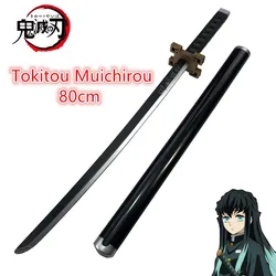 Espada de Anime Demon Slayer, Katana Original, Arma de Cosplay, Tokitou, Muichirou, Kyoujurou, Tanjirou, 80cm