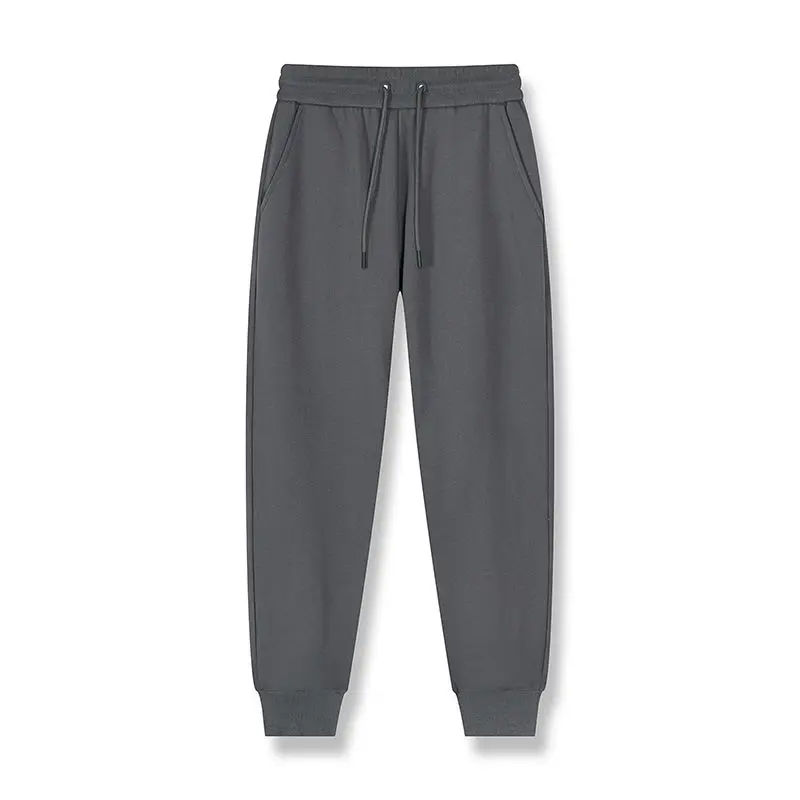 رمادي داكن Sweatpants الرجال فضفاض الربيع والخريف فضفاض القدم السراويل زوجين سراويل تقليدية تعادل القدم مغلقة Sweatpants
