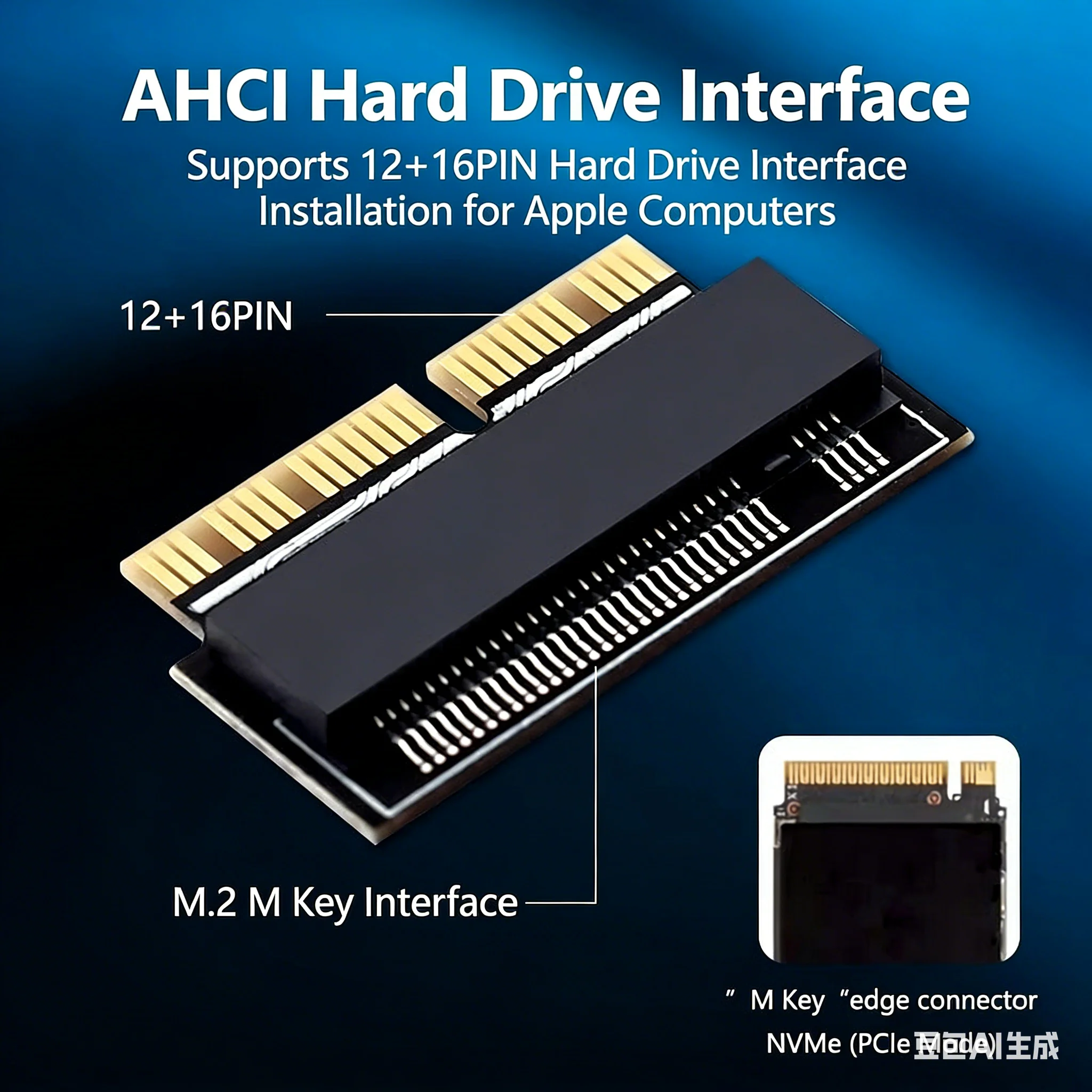 new M.2 NGFF AHCI NVMe SSD Converter Adapter 12+16Pin for MacBook 2013-2017 M.2 NVME SSD Convert Adapter