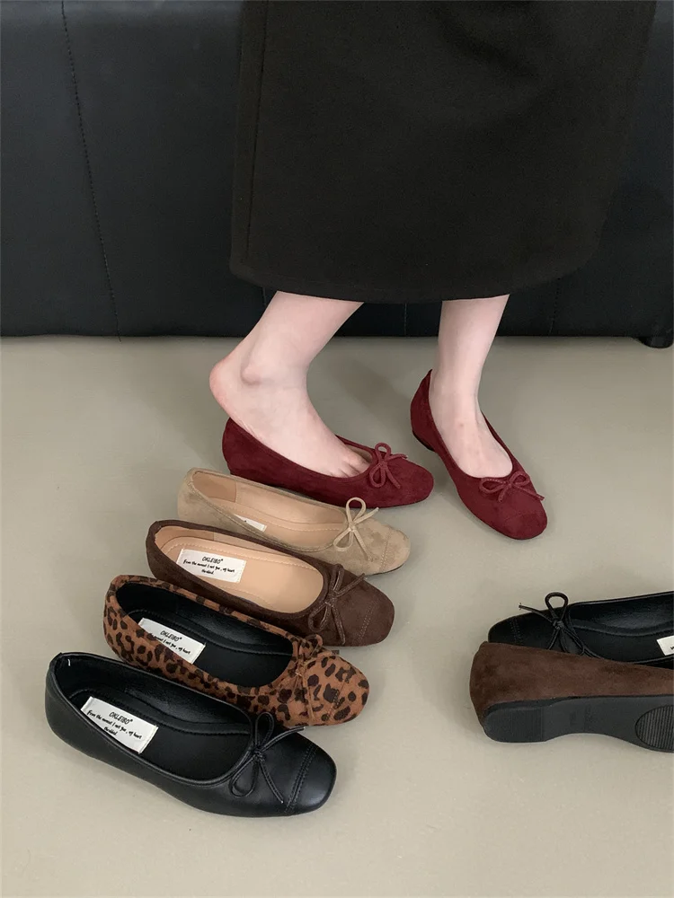 Women's Shoes Platform Female Footwear Increas Height Clogs Leopard Dress leopard Increased Internal Shoes Woman Flats Increas H