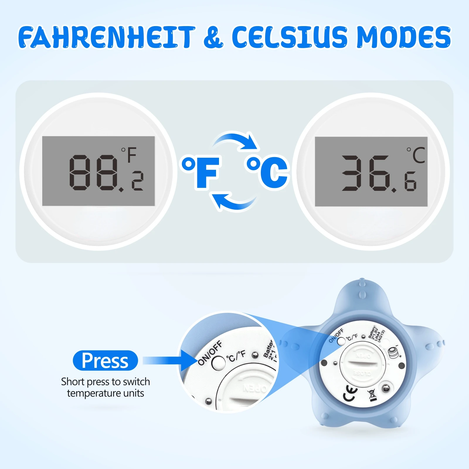 Termômetro digital do banho do bebê, Temperatura da água, Termômetro de banheira