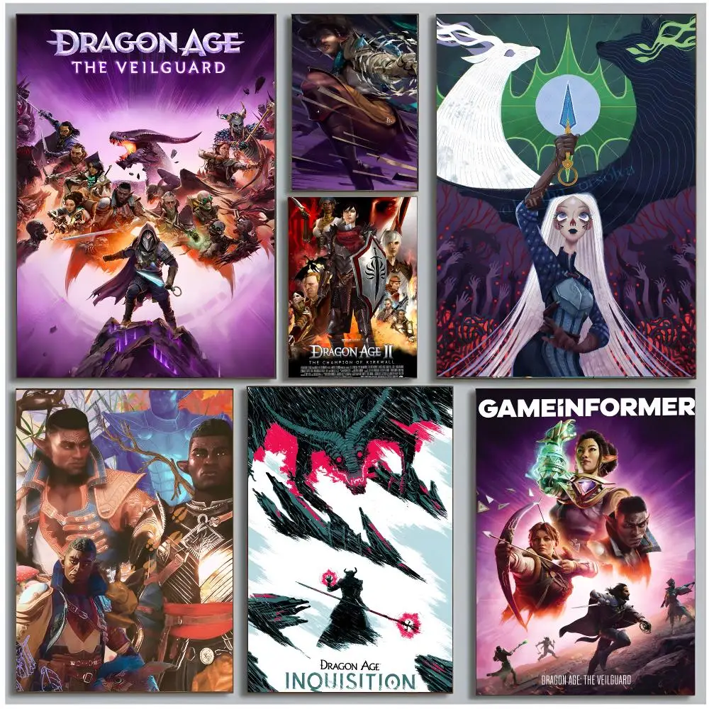 Epic Game D-Dragon Age Poster Modern Wall Art Bedroom Living Room Print Unframed