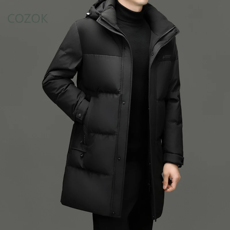 COZOK piumino di lusso da uomo piumino d\'anatra imbottitura abiti firmati giacca imbottita da uomo da uomo cappotto lungo inverno Casual uomo Sack
