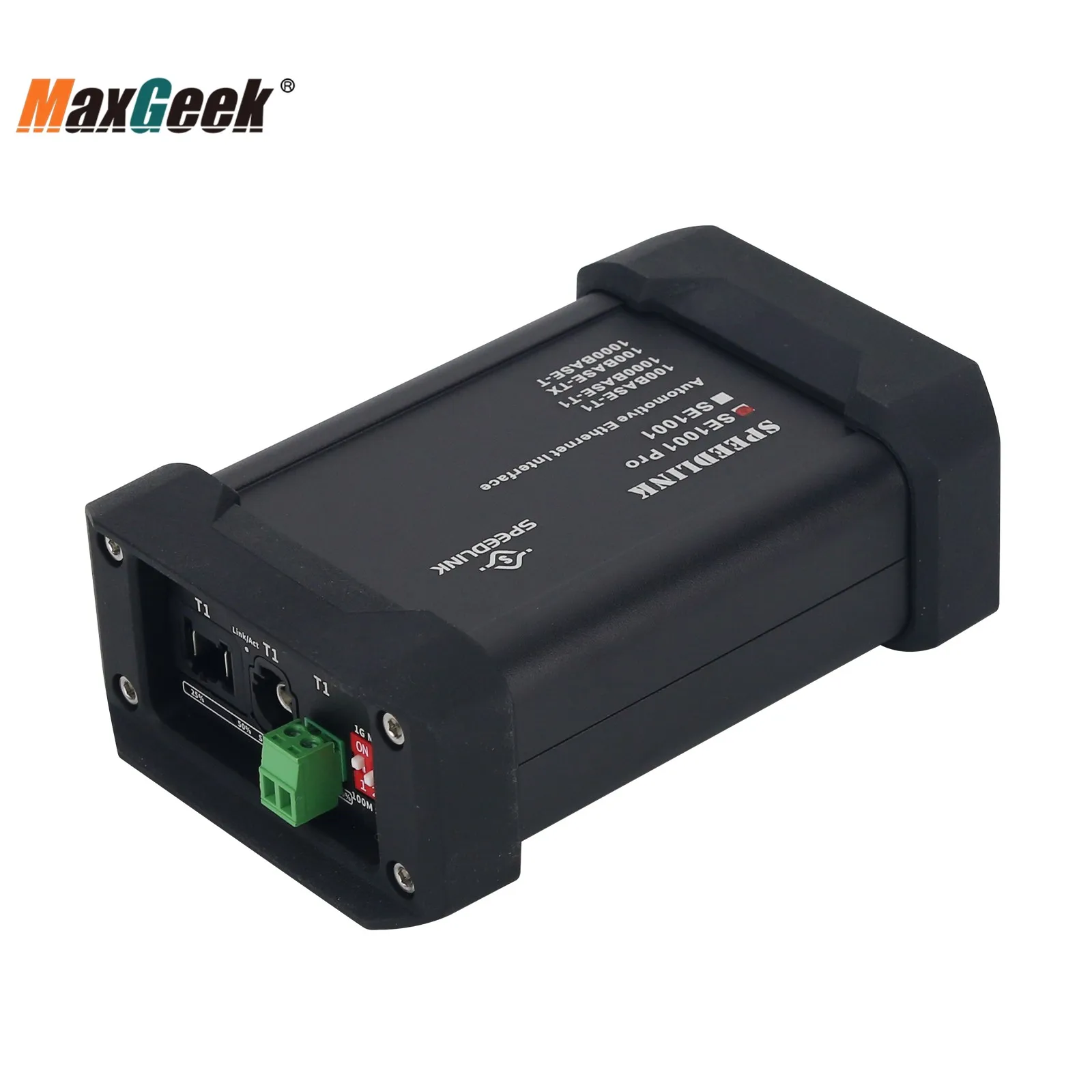 Maxgeek SPEEDLINK SE1001 Pro 1000Base-T1 motoryzacyjny moduł interfejsu Ethernet do RJ45 obsługuje starszy tryb