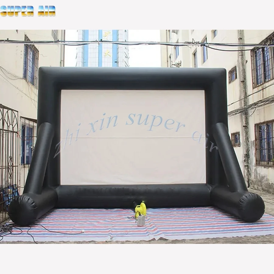 Hot sell inflatable model 6m weight inflatable movie screen for trade show