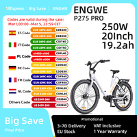 ENGWE P275 Pro E-bike 250W Powerful Motor 36V19.2AH Battery Aldult City Electric Bicycle 27.5 Inch Tire Fashion Electric Bike