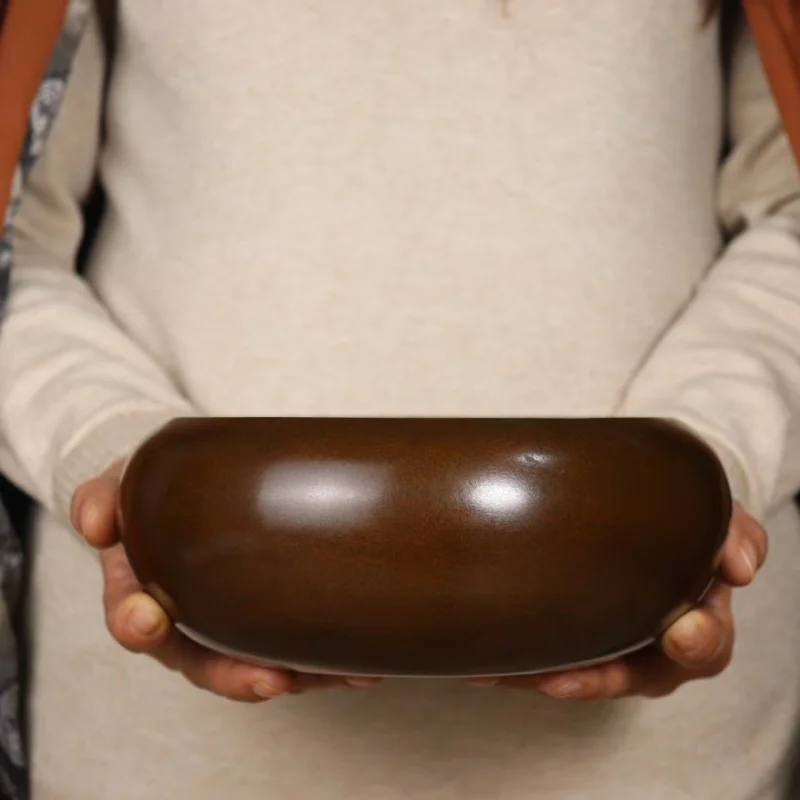 Pure copper -shaped incense burner, set, , vintage cup washer, Zen-style water bowl, home tea residue bucket,
