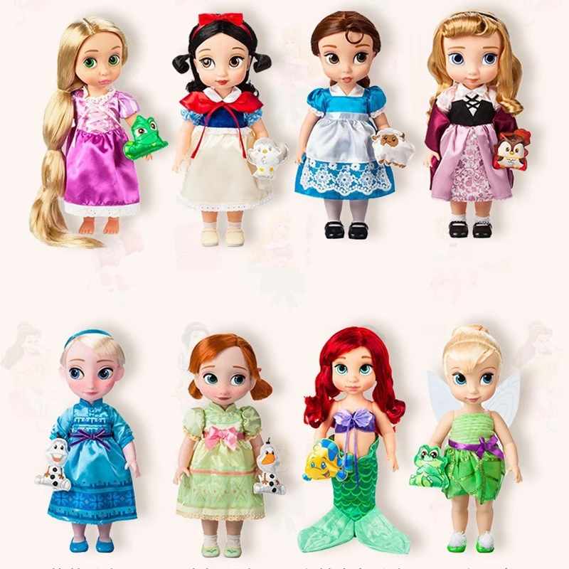 

Original Disney Cartoon Princess Collection Salon Doll Snow White Princess Kawaii Collectible Model Toys for Girls Children Gift