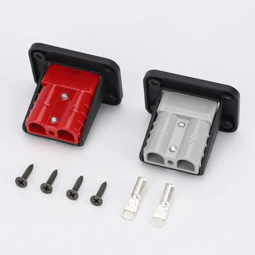 Imagen 6: Conectores de cable de 50A para conector Anderson, soporte de montaje empotrado, cubierta de panel para caravana o autocaravana