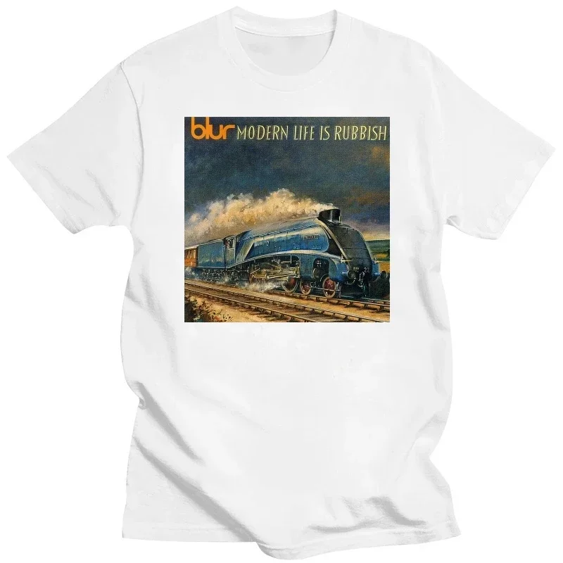 High Quality Print T Shir New Blur Modern Life Is Rubbish Rock Band Men'S Black T-Shirt Size S-5Xl T Shirt O-Neck Fashion Casual