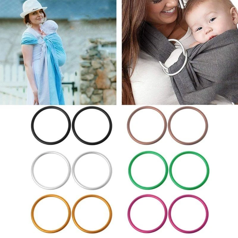 

J15U 2Pc Aluminium Baby Sling Rings For Baby Carriers Connector Circle Baby Carriers