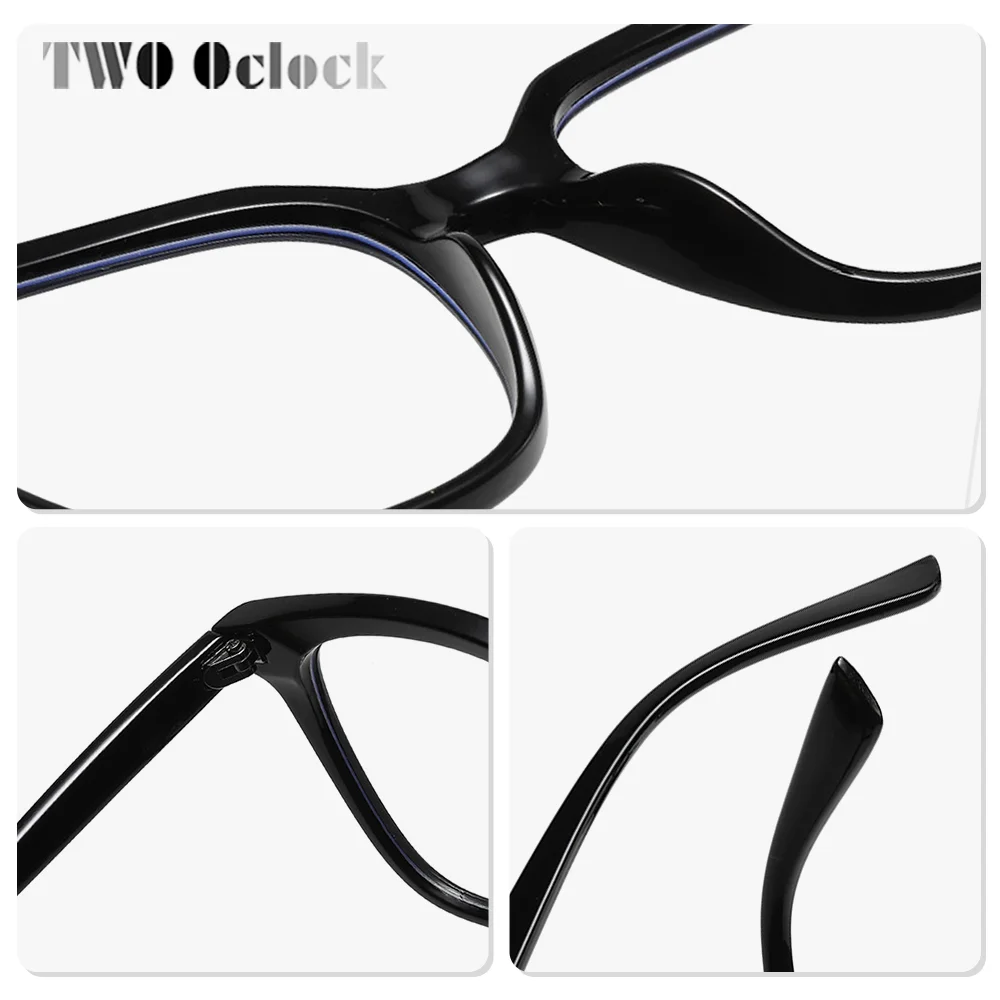 Trendy Women\'s Eyeglass with Frame Square Rainbow Colorful Prescription 0 Diopter Grade Glasses Female Plastic Anti Blue Eyewear
