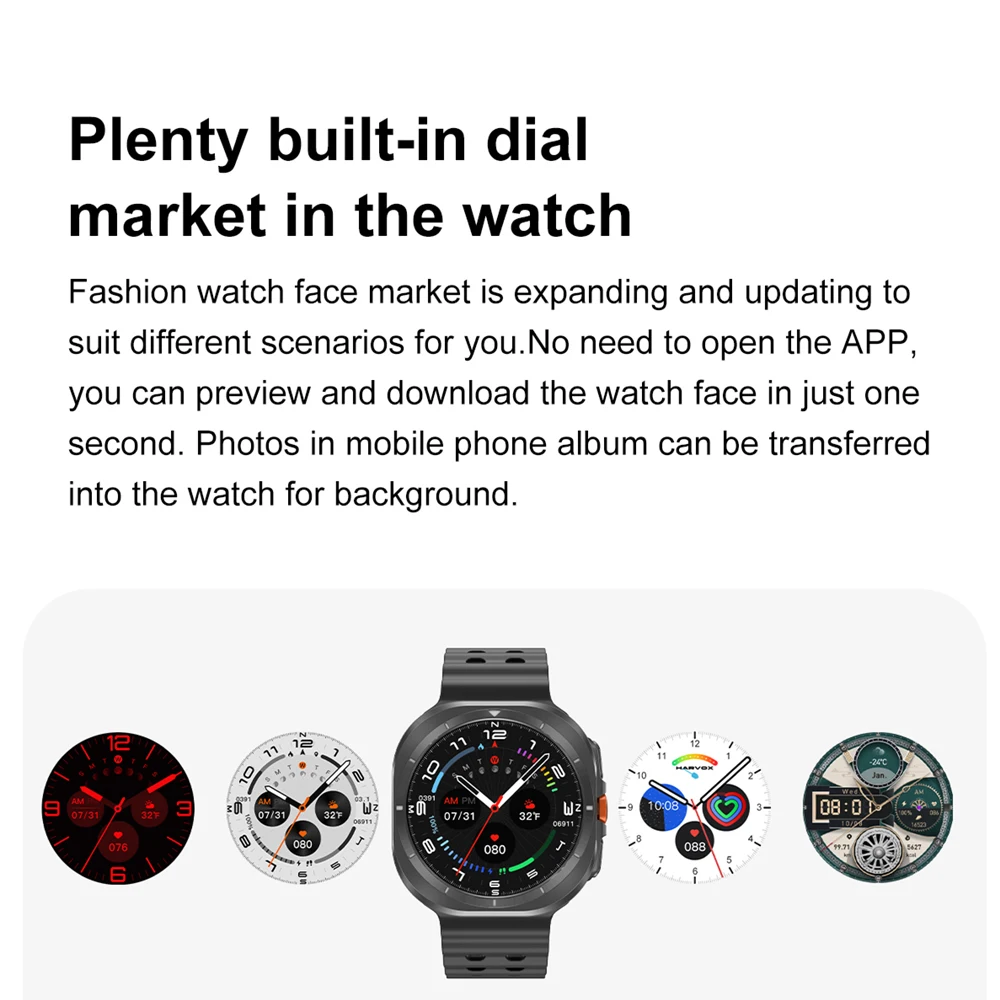 For Samsung Galaxy Watch Ultra Smart Watch Men GPS Sports Fitness Watches 4GB Memory Music Player Bluetooth Call Smartwatch 2024