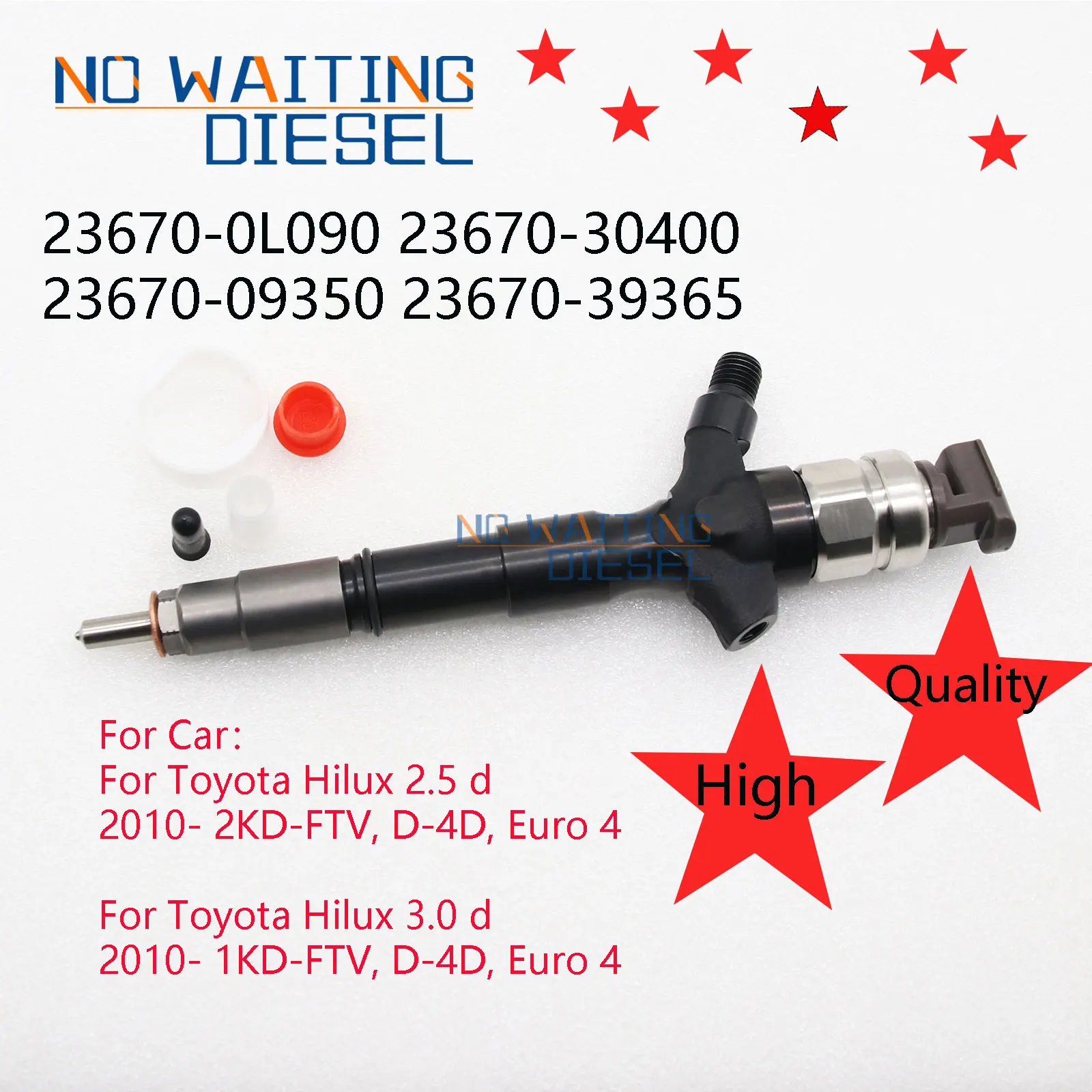 

23670-0L090 23670-30400 Common Rail Fuel Injection 2367030400 Diesel Injector 236700L090 For Toyota Hilux 2.5 d