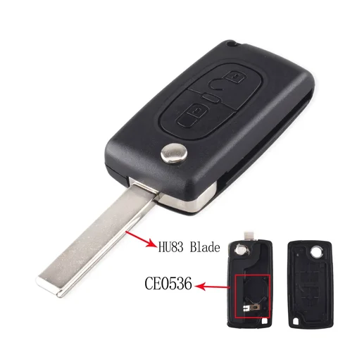 KEYYOU HU83 CE0536/0523 для Peugeot 107 207 307 308 407 408 партнером для Citroen C3 C4 C5 C6 Berlingo; Picasso Xsara корпус для автомобильного ключа