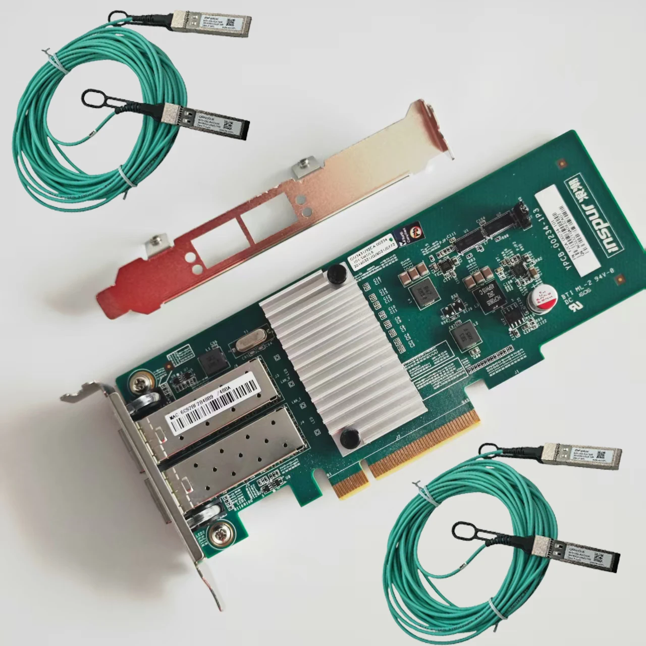 Voor Intel X520-DA2 E10G42BTDA SR2 82599ES Dual Optische Poort 10G Gigabit Glasvezel Netwerkkaart PCIE Zwart Groep Huinas