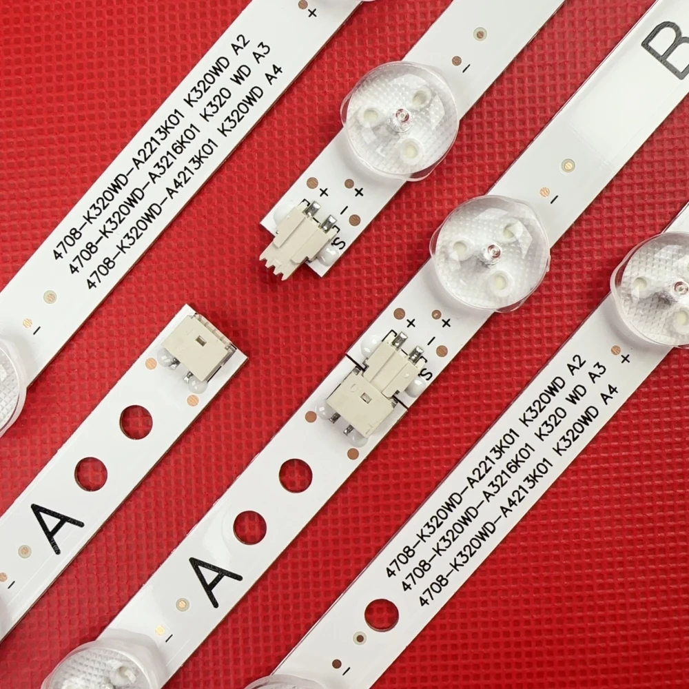 Striscia di retroilluminazione a LED per 4708-K320WD-A2213K01 A4213K01 HORIZONT 32LE3181 32s1750ev AOC LE32M3570/60 LE32D59 32PFL3045 32S1750EV