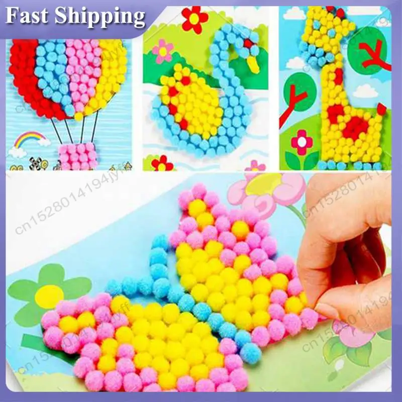 -ABDH 1000 Pcs 10Mm Soft Round  Pompoms Ball Mixed Color DIY Decoration Craft Making And Hobby Supplies