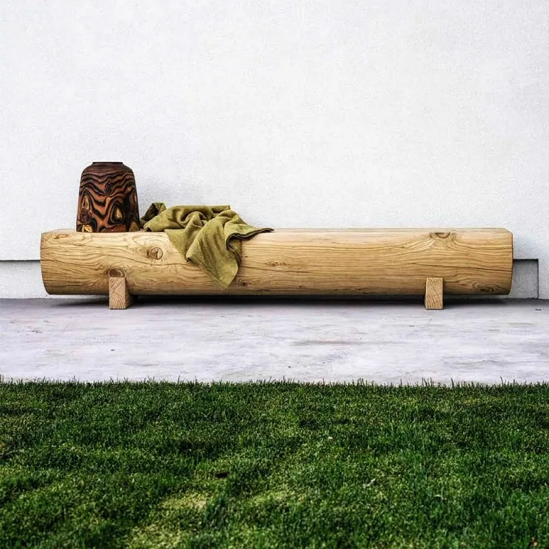 Pure solid wood round bench creative hotel yoga studio rest bench entrance shoe changing stool solid