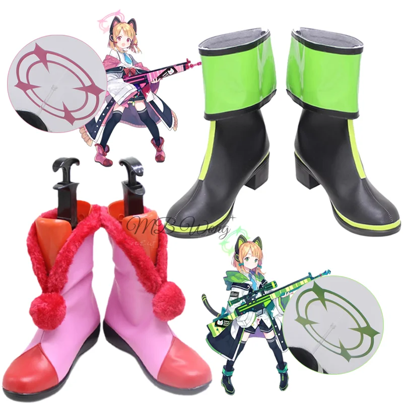 

Game Blue Archive Saiba Midori Momoi Cosplay Shoes Boots Halo Role Play Halloween Carnival Christmas Party Outfit Prop Custom