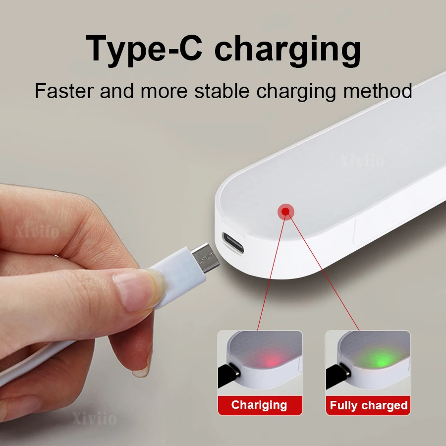 Lampe de Table LED suspendue magnétique, Rechargeable par USB, 3 couleurs, lampe de lecture, intensité variable, pour placard, garde-robe, veilleuses