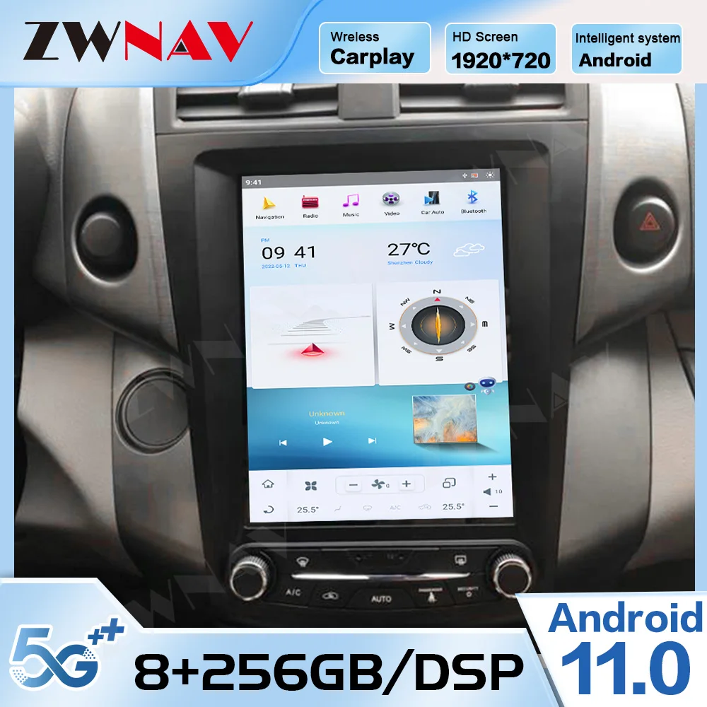 

Tesa- Screen Android Video PLayer For Toyota RAV4 2003 2004 2005 2006 2007 2008 2009 GPS Radio Receiver Audio Stereo Head Unit