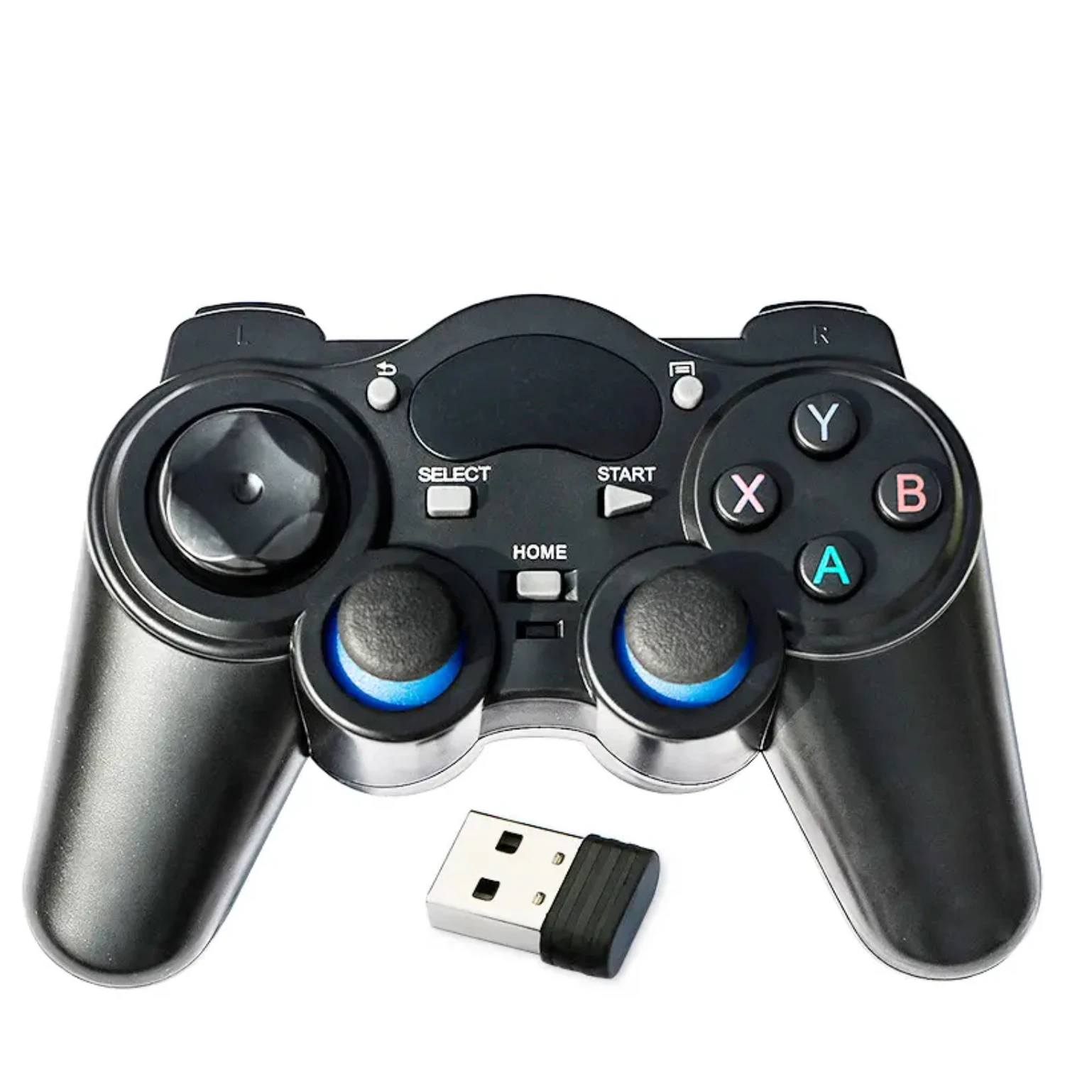 Controlador de juego inalámbrico altamente sensible con doble vibración, personalizable con 4 botones para Windows PC, Steam, PS3, y Andr