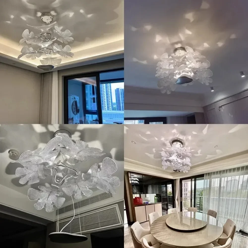 Lampadario a forma di petalo per soggiorno, camera da letto, ristorante di lusso, lampada a sospensione, decorazioni per la casa