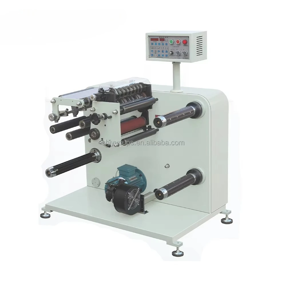 Automatic Turret Slitting Rewinder Machine Self-Adhesive Thermal Paper Label Film Sticker Roll Slitter Rewinding Machine