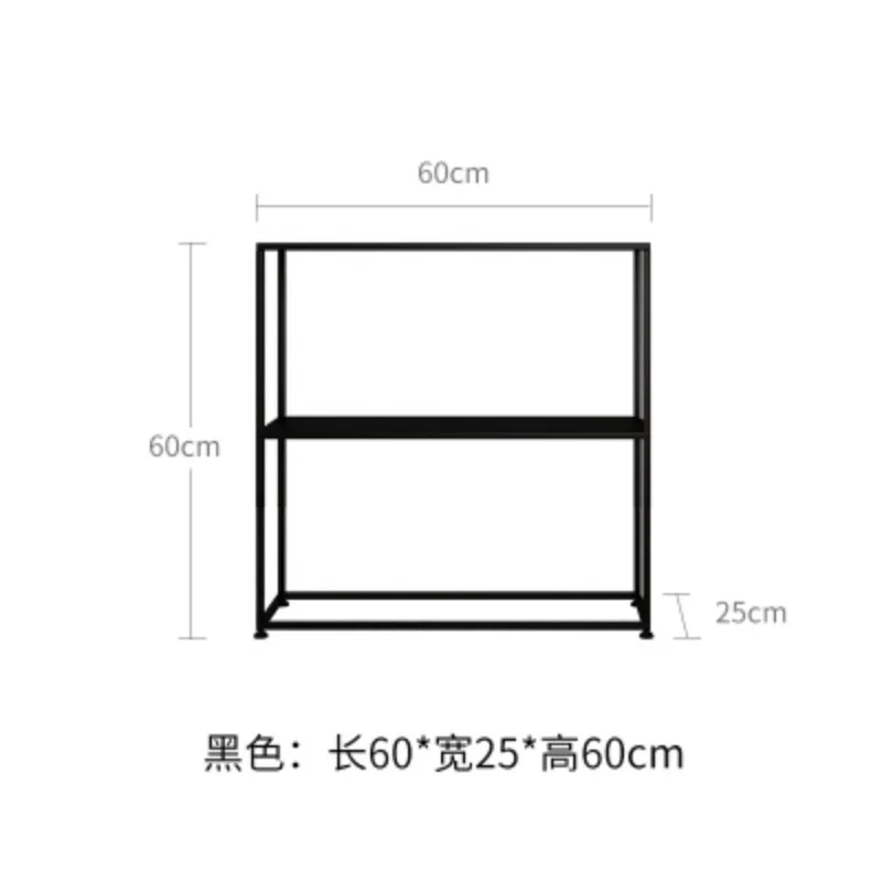 Nordic decorative wrought iron bedroom baffle shelf living room kitchen floor bookshelf multi-layer porch storage rack shelf