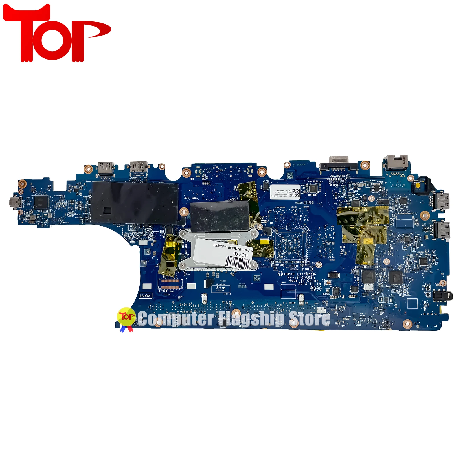 LA-C841P 0 xj3xm 0 k07x6 scheda madre del computer portatile per DELL Precision 15 3510 M3510 E5570 5570 E3-1505M I7-6700HQ Mainboard spedizione veloce