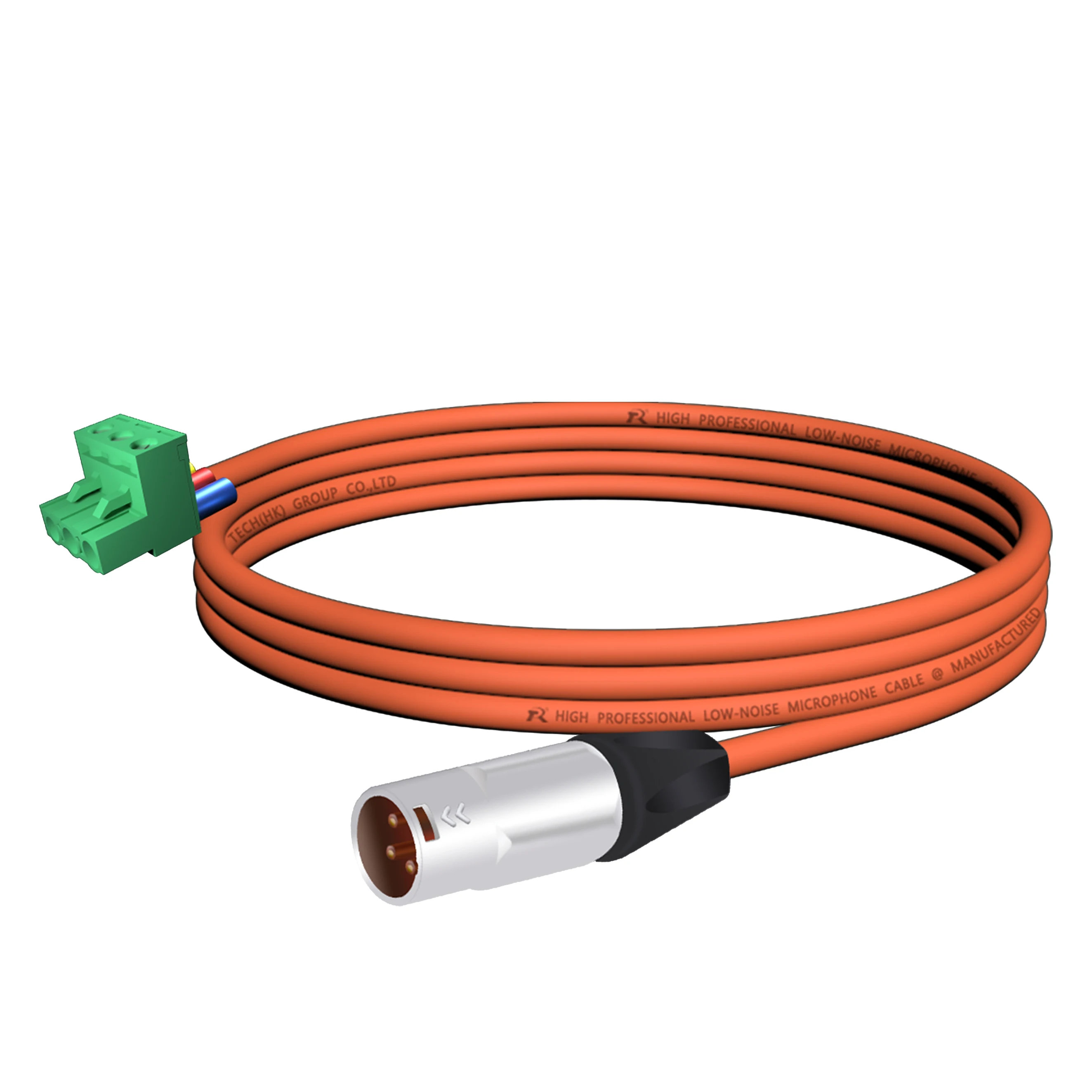 Poliertes Metallgehäuse, Zugentlastung, Phoenix-zu-XLR-Buchse/-Stecker-Audiokabel, 3-polige Schraubklemme, geräuscharmes, abgeschirmtes Kabel – Detail 7