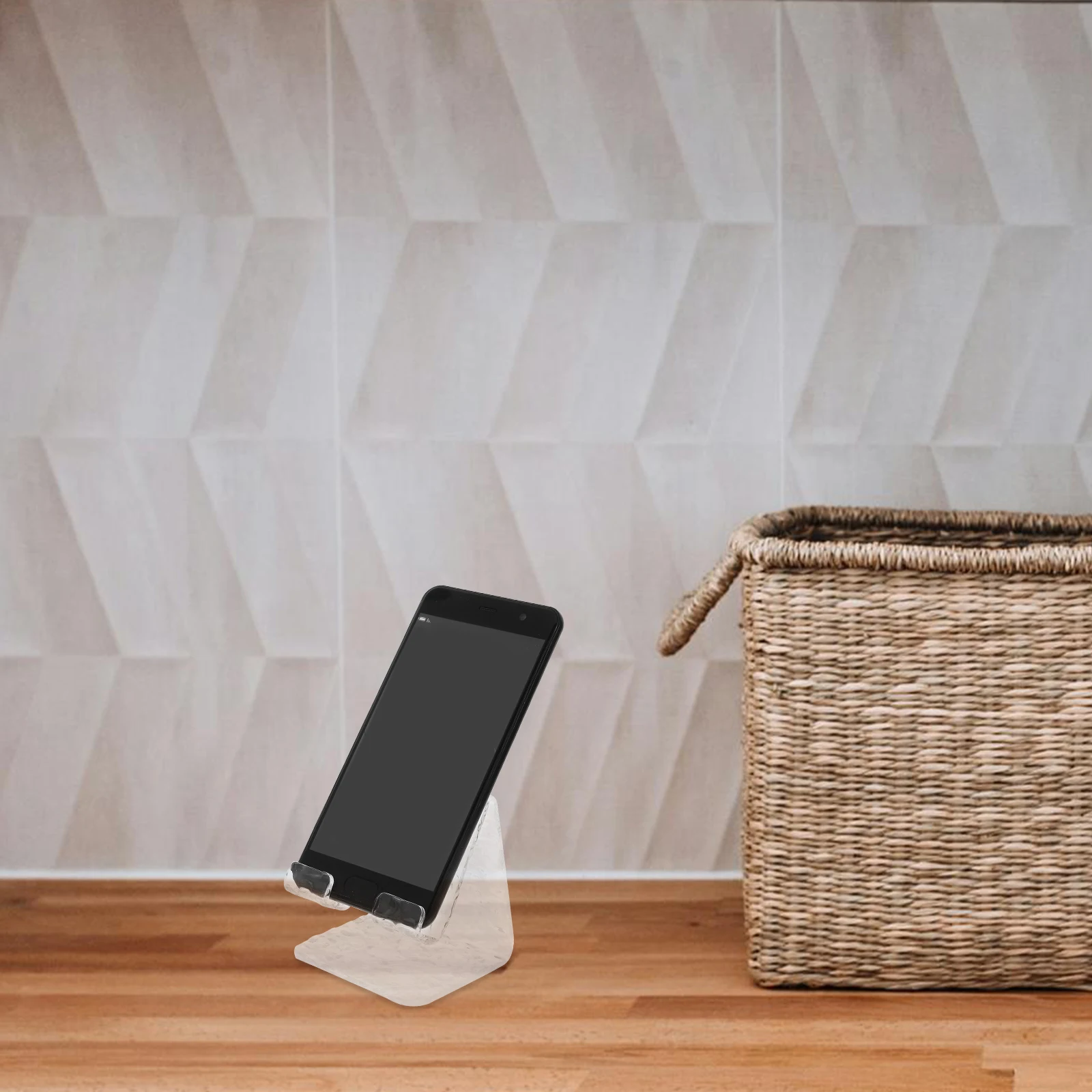 

Stable Acrylic For Desk Clear Cell Phone Holder Display Desktop Phone Rack Practical Cellphone Stand Decorative Plate Holder