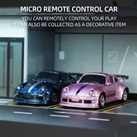2025 New 1/64 Rc Car Desktop Remote Control Car Toy Stunt Remote Control Drift Car Rc Mini Racing 2.4g Simulation  Toy Model Gif