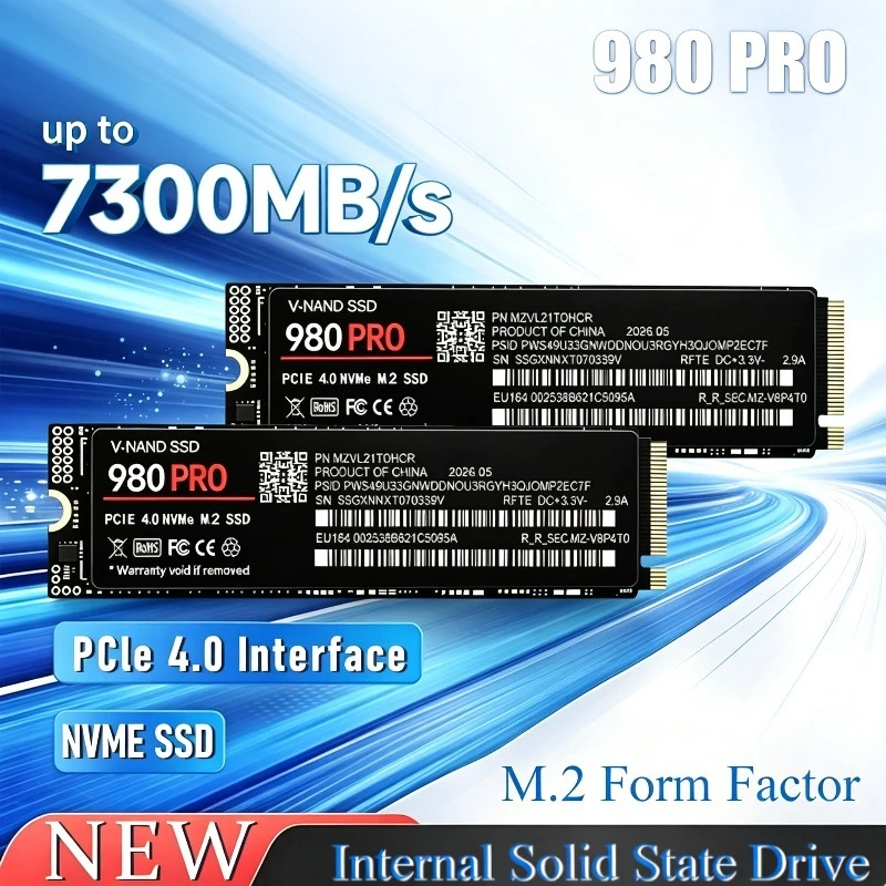 980 PRO High Speed PCIe4.0 x4 M.2 2280 NVMe TLC 3D Internal SSD 1TB 2TB 4TB Storage Upgrade Disk For PS5 Gaming Desktop Note