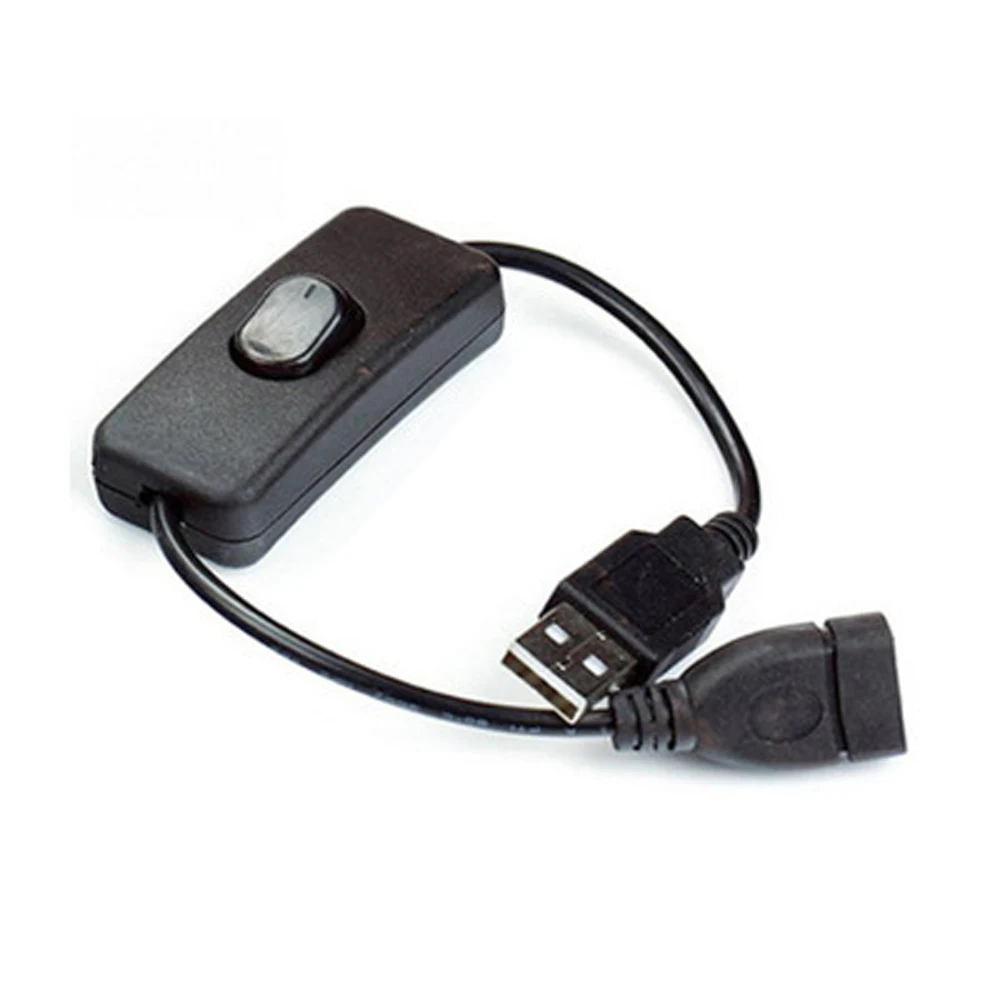 28 cm langes USB-Kabel mit Ein-/Aus-Schalter, männlich auf weiblich, USB-Verlängerung, Inline-Wippschalter für Fahrrekorder, LED-Schreibtischlampe, USB-Ventilator – Detail 3